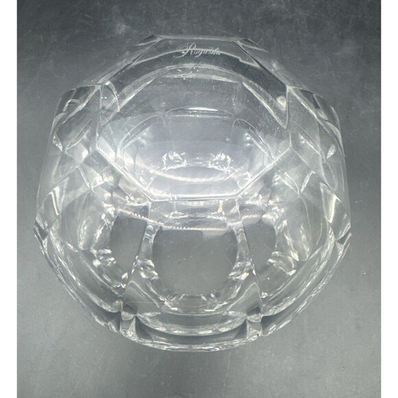 VTG Rogaska Clear Crystal Vase Scalloped Edge Heavy 5” - Picture 6 of 7